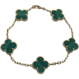 ヴァンクリーフ＆アーペル Van Cleef & Arpels ヴィンテージアルハンブラ 5Pブレスレット マラカイト イエローゴールド 750 ジュエリー