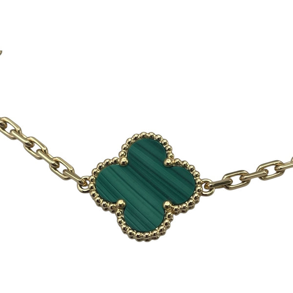 ヴァンクリーフ＆アーペル Van Cleef & Arpels ヴィンテージアルハンブラ 5Pブレスレット マラカイト イエローゴールド 750 ジュエリー