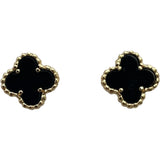 ヴァンクリーフ＆アーペル Van Cleef & Arpels スウィートアルハンブラピアス イエローゴールド 750 オニキス ジュエリー