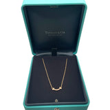 ティファニー TIFFANY＆CO Tスマイルダイヤネックレス ミニ ピンクゴールド 750 ジュエリー