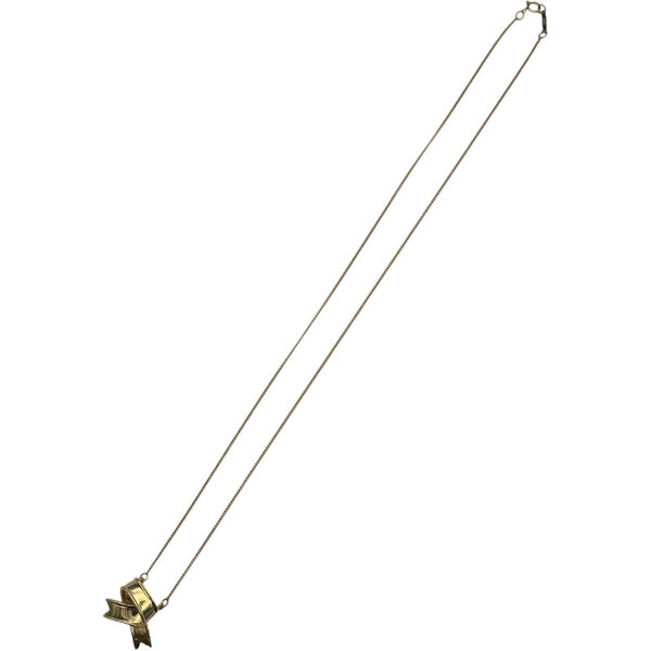 ティファニー TIFFANY＆CO リボンクロスネックレス イエローゴールド 750 ジュエリー