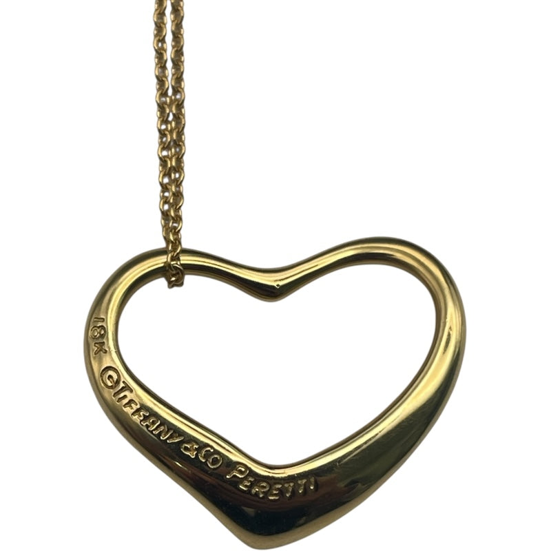 ティファニー TIFFANY＆CO オープンハートネックレス イエローゴールド 750 ジュエリー