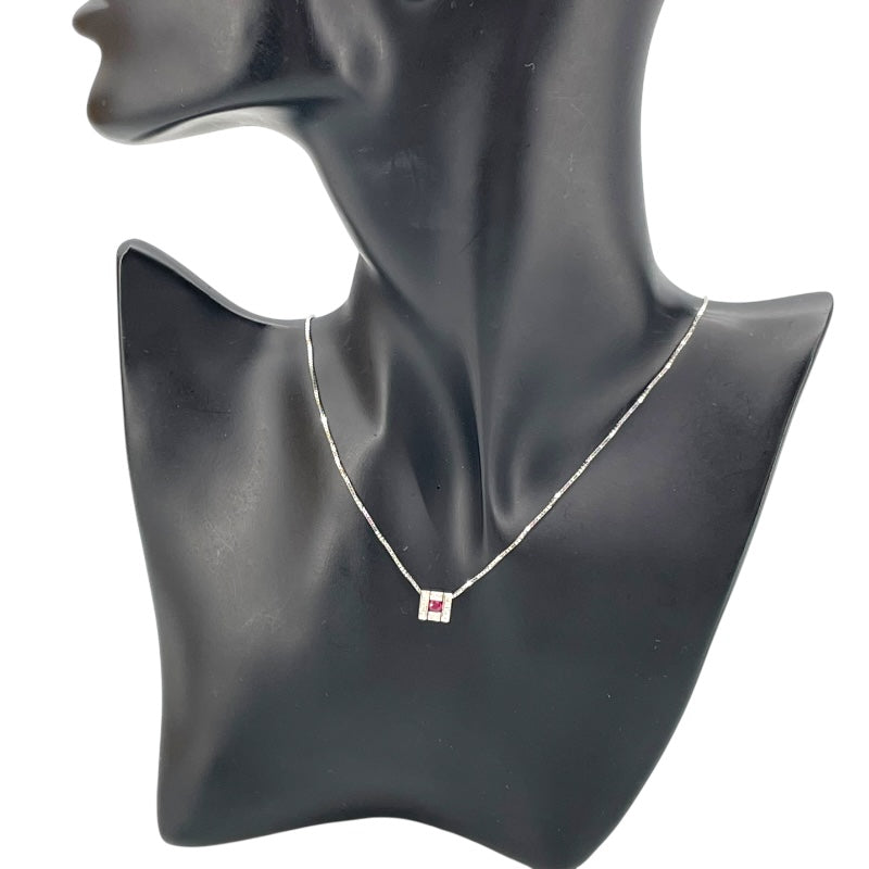 ダミアーニ DAMIANI ベルエポックスクエアネックレス ホワイトゴールド 750WG/ルビー/ダイヤモンド ルビー ジュエリー