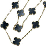ヴァンクリーフ＆アーペル Van Cleef & Arpels ヴィンテージアルハンブラロングネックレス ゴールド Au750/オニキス ジュエリー