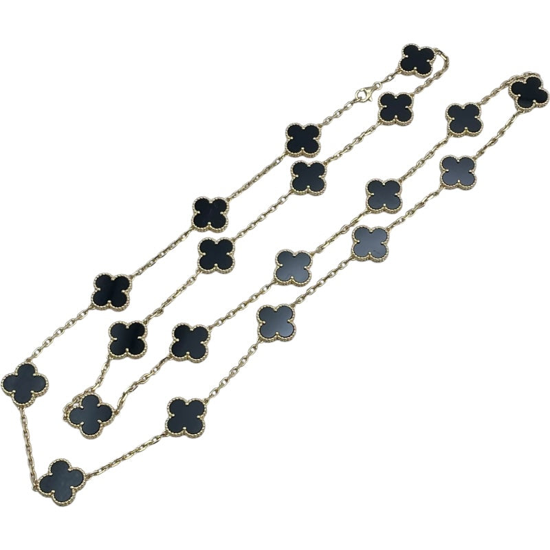 ヴァンクリーフ＆アーペル Van Cleef & Arpels ヴィンテージアルハンブラロングネックレス ゴールド Au750/オニキス ジュエリー