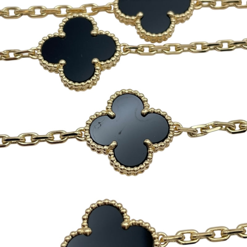 ヴァンクリーフ＆アーペル Van Cleef & Arpels ヴィンテージアルハンブラロングネックレス ゴールド Au750/オニキス ジュエリー
