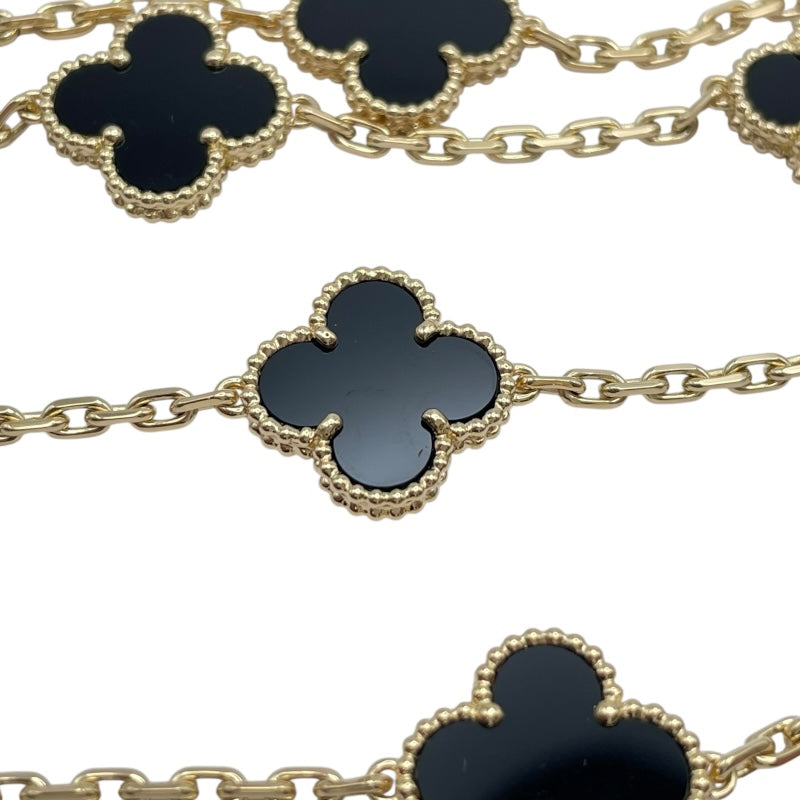 ヴァンクリーフ＆アーペル Van Cleef & Arpels ヴィンテージアルハンブラロングネックレス ゴールド Au750/オニキス ジュエリー