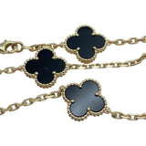 ヴァンクリーフ＆アーペル Van Cleef & Arpels ヴィンテージアルハンブラロングネックレス ゴールド Au750/オニキス ジュエリー