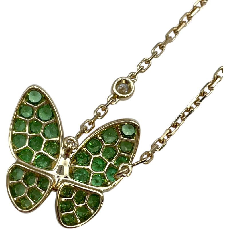 ヴァンクリーフ＆アーペル Van Cleef & Arpels ドゥパピヨンネックレス ゴールド Au750/ガーネット/ダイヤモンド ジュエリー