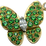 ヴァンクリーフ＆アーペル Van Cleef & Arpels ドゥパピヨンネックレス ゴールド Au750/ガーネット/ダイヤモンド ジュエリー