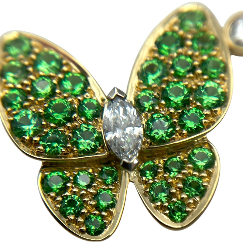 ヴァンクリーフ＆アーペル Van Cleef & Arpels ドゥパピヨンネックレス ゴールド Au750/ガーネット/ダイヤモンド ジュエリー