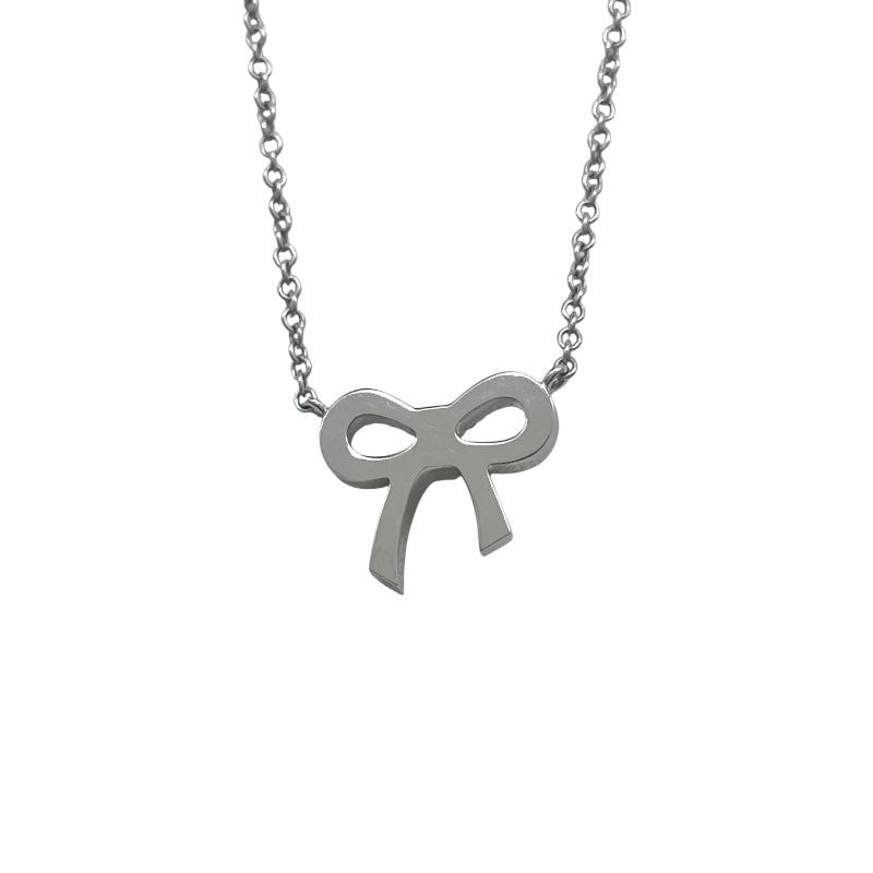 ティファニー TIFFANY＆CO メトロボウネックレス ホワイトゴールド Au750 ジュエリー