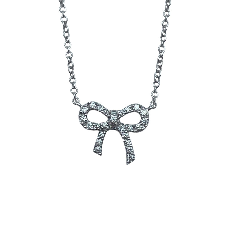 ティファニー TIFFANY＆CO メトロボウネックレス ホワイトゴールド Au750 ジュエリー