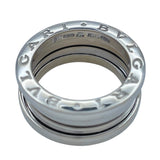 ブルガリ BVLGARI ビーゼロワンリング 3バンド (S) ホワイトゴールド 750 ジュエリー
