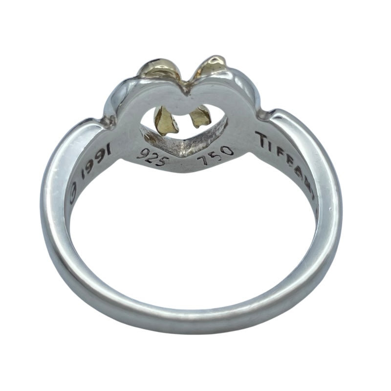 ティファニー TIFFANY＆CO ハートリボンリング シルバーxゴールド 925/750 ジュエリー