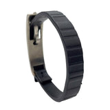 ポール・スミス Paul Smith レザーブレスレット M1A-BRAC-MSTRIP 79 BK ブラック シルバー金具 レザー/メタル アクセサリー