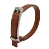 ポール・スミス Paul Smith レザーブレスレット M1A-BRAC MSTRIP 62 BR 62ブラウン シルバー金具 レザー/メタル アクセサリー