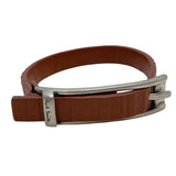 ポール・スミス Paul Smith レザーブレスレット M1A-BRAC MSTRIP 62 BR 62ブラウン シルバー金具 レザー/メタル アクセサリー