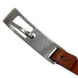 ポール・スミス Paul Smith レザーブレスレット M1A-BRAC MSTRIP 62 BR 62ブラウン シルバー金具 レザー/メタル アクセサリー