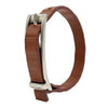 ポール・スミス Paul Smith レザーブレスレット M1ABRAC MSTRIP 62 BR 62ブラウン シルバー金具 レザー/メタル アクセサリー