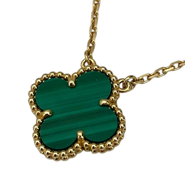 ヴァンクリーフ＆アーペル Van Cleef & Arpels ヴィンテージアルハンブラネックレス ゴールド Au750/マラカイト ジュエリー