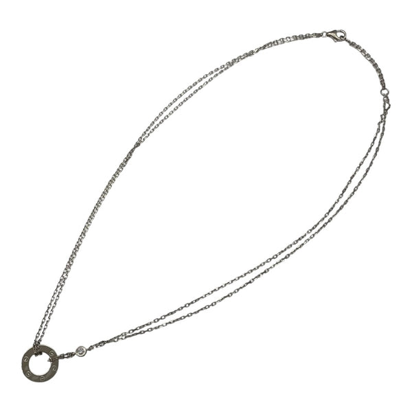 カルティエ Cartier ラブサークル ネックレス 2PD ホワイトゴールド Au750/ダイヤモンド ダイヤモンド　 ジュエリー