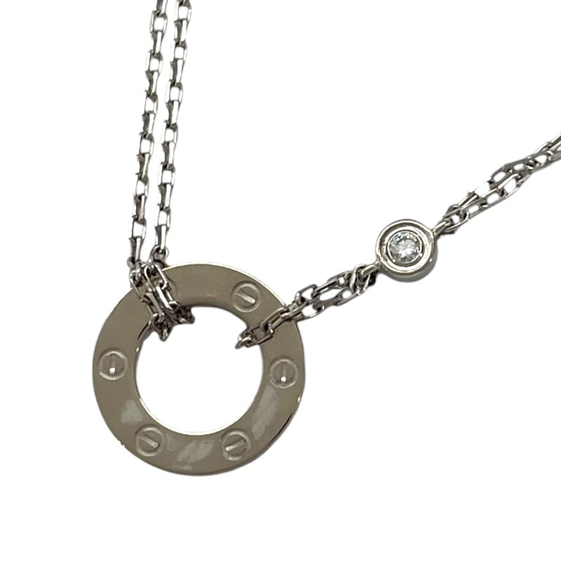 カルティエ Cartier ラブサークル ネックレス 2PD ホワイトゴールド Au750/ダイヤモンド ダイヤモンド　 ジュエリー