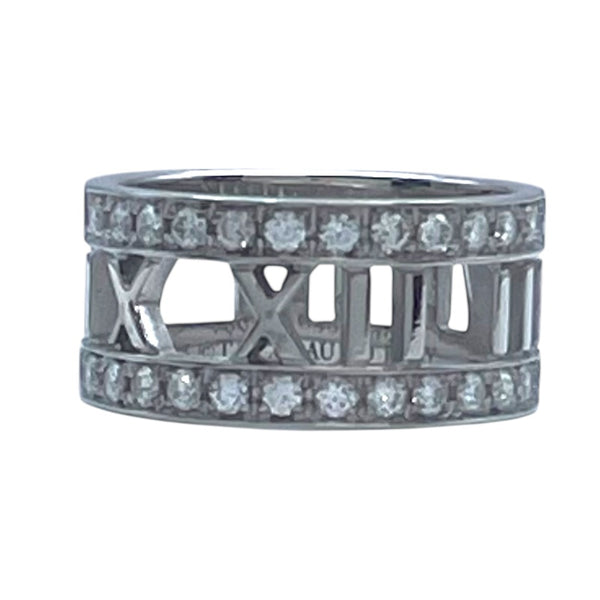 ティファニー TIFFANY＆CO アトラスオープンリング ホワイトゴールド Au750/ダイヤモンド ジュエリー