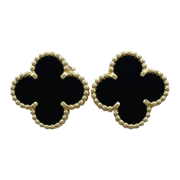 ヴァンクリーフ＆アーペル Van Cleef & Arpels ヴィンテージ アルハンブラ ピアス ゴールド Au750/オニキス ジュエリー