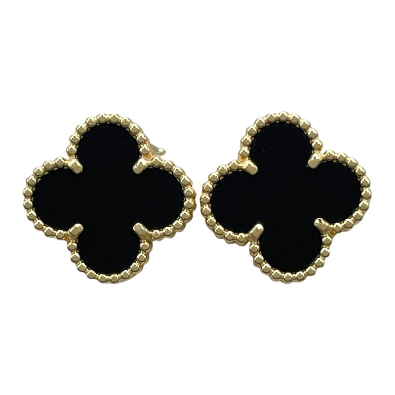 ヴァンクリーフ＆アーペル Van Cleef & Arpels ヴィンテージ アルハンブラ ピアス ゴールド Au750/オニキス ジュエリー