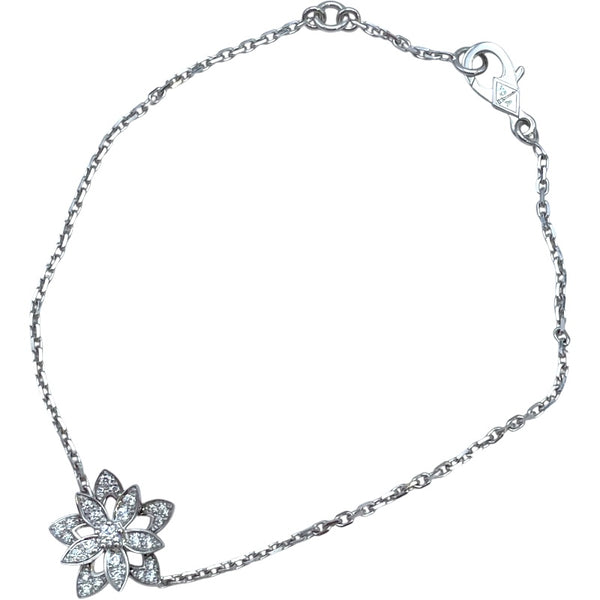 ヴァンクリーフ＆アーペル Van Cleef & Arpels ロータスブレスレット ホワイトゴールド Au750 ジュエリー