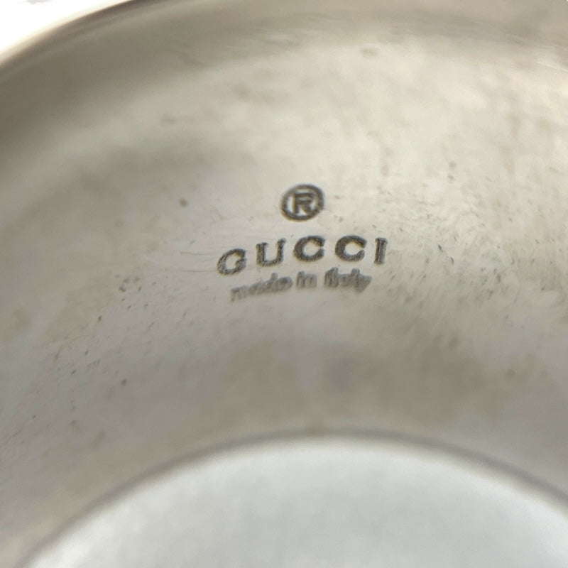 グッチ GUCCI アイコンワイドリング ホワイトゴールド 750 ジュエリー