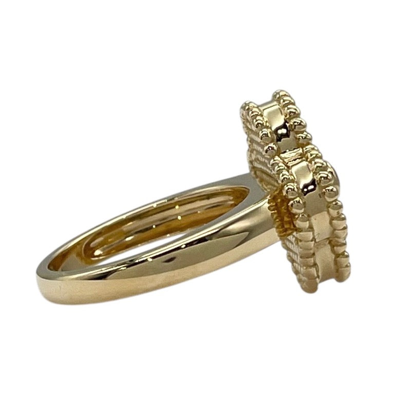 ヴァンクリーフ＆アーペル Van Cleef & Arpels ヴィンテージ アルハンブラ リング K18YG マザーオブパール ダイヤモンド ジュエリー