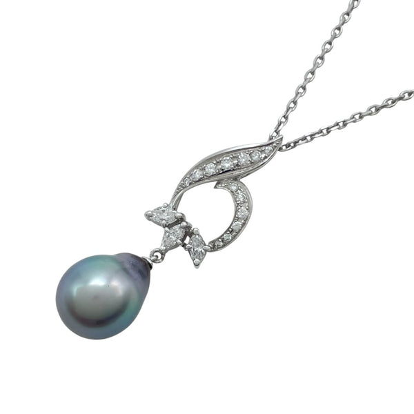ミキモト MIKIMOTO ネックレス ホワイトゴールド K14WG ジュエリー