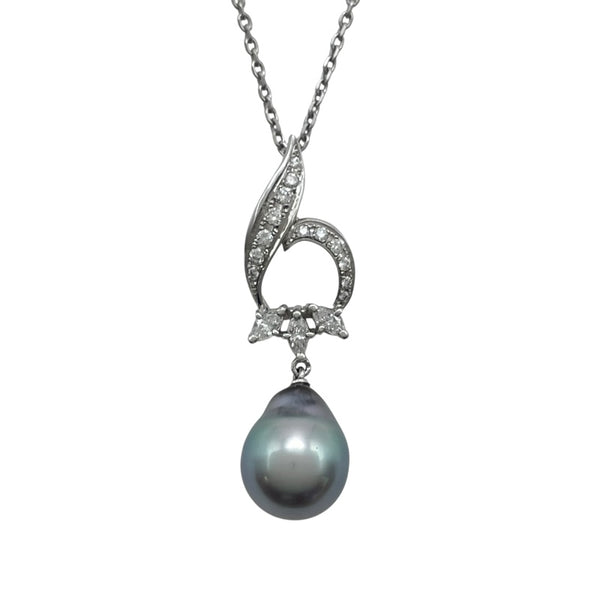 ミキモト MIKIMOTO ネックレス ホワイトゴールド K14WG ジュエリー