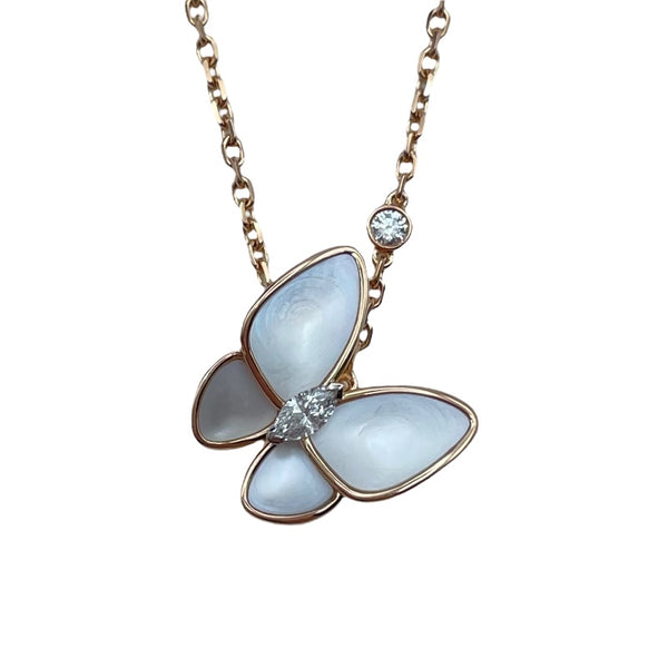 ヴァンクリーフ＆アーペル Van Cleef & Arpels ドゥパピヨンネックレス ピンクゴールド Au750 ジュエリー