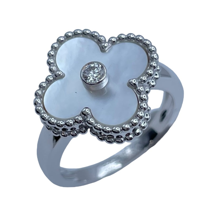 ヴァンクリーフ＆アーペル Van Cleef & Arpels ヴィンテージアルハンブラリング ホワイトゴールド Au750 ジュエリー