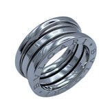 ブルガリ BVLGARI ビーゼロワンリング 3バンド (S) ホワイトゴールド 750 ジュエリー