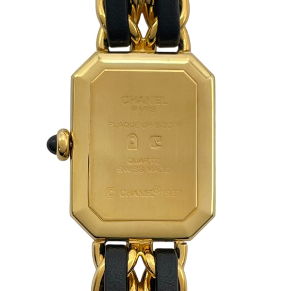 シャネル CHANEL プルミエールS H0001 ブラック GP レディース 腕時計
