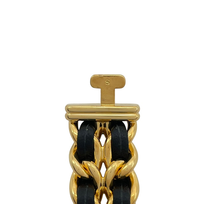 シャネル CHANEL プルミエールS H0001 ブラック GP レディース 腕時計