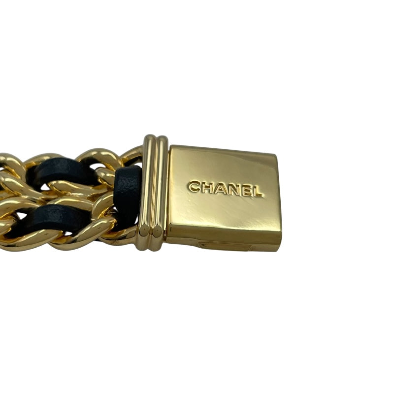 シャネル CHANEL プルミエールS H0001 ブラック GP レディース 腕時計