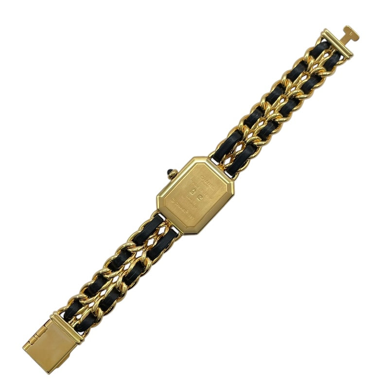 シャネル CHANEL プルミエールS H0001 ブラック GP レディース 腕時計