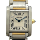 カルティエ Cartier タンク フランセーズ SM W51007Q4 アイボリー YG/SS クオーツ レディース 腕時計