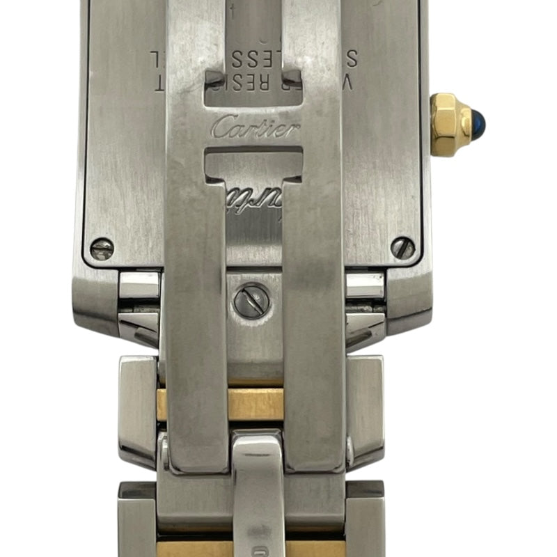 カルティエ Cartier タンク フランセーズ SM W51007Q4 アイボリー YG/SS クオーツ レディース 腕時計