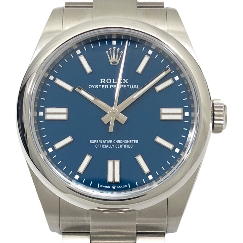 ロレックス ROLEX オイスターパーペチュアル41 ランダムシリアル 134300 メッドブルー SS メンズ 腕時計