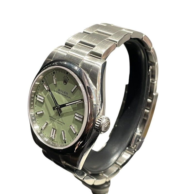 ロレックス ROLEX オイスターパーペチュアル41 134300 グリーン SS 自動巻き メンズ 腕時計