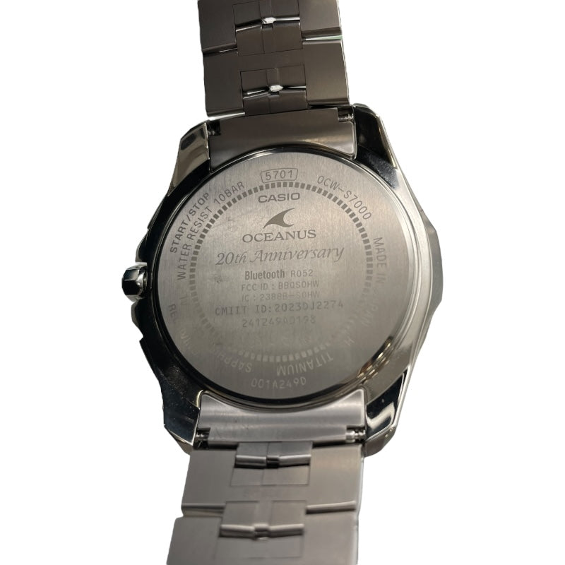 カシオ CASIO オシアナス マンタ 20周年記念限定モデル OCW-S7000SG-1AJR ブラック チタン メンズ 腕時計