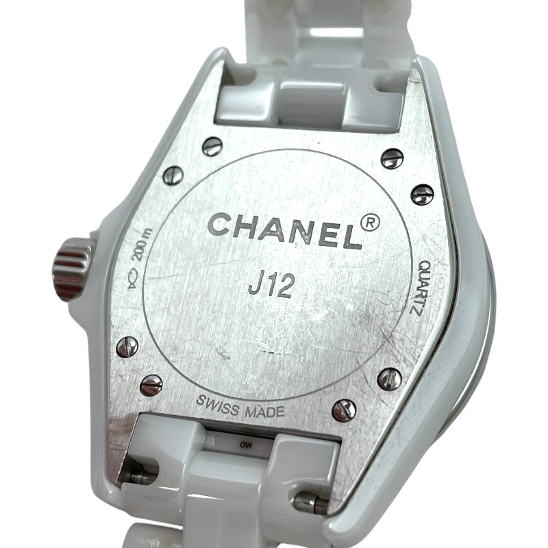シャネル CHANEL J12 33M H2123 ホワイト セラミック クオーツ レディース 腕時計