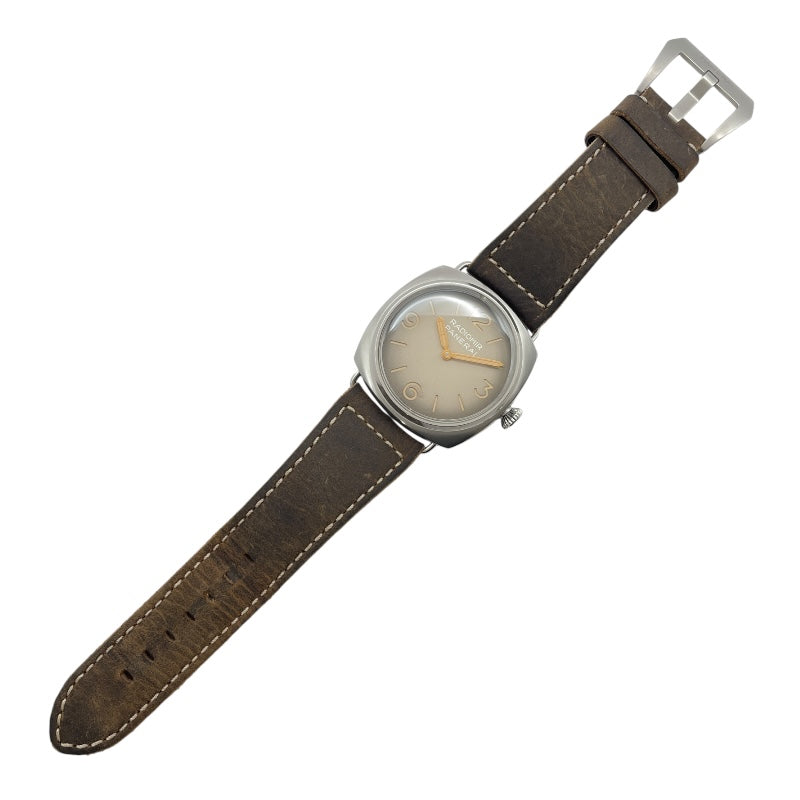 パネライ PANERAI ラジオミール トレ ジョルニ 45mm PAM01350 ブラウン SS/革ベルト 手巻き メンズ 腕時計