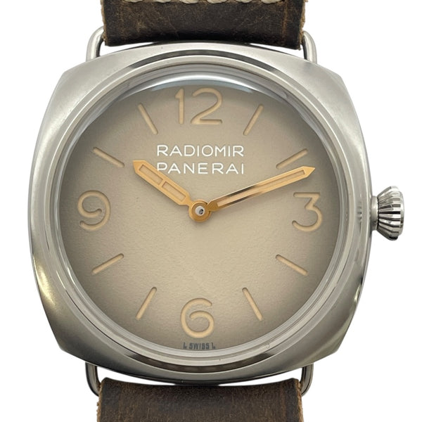 パネライ PANERAI ラジオミール トレ ジョルニ 45mm PAM01350 ブラウン SS/革ベルト 手巻き メンズ 腕時計